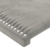 Tête de lit avec oreilles Gris clair 203x16x118/128 cm Velours 619361619361