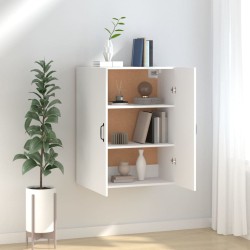 Armoire suspendue Blanc 69,5x34x90 cm Bois d'ingénierie 619363619363