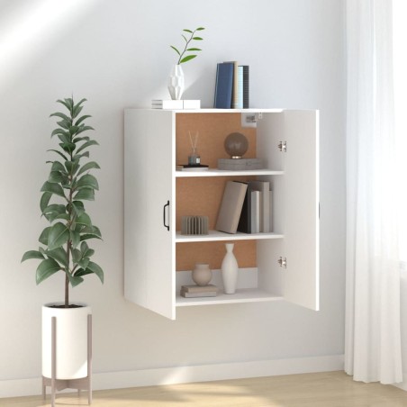 Armoire suspendue Blanc 69,5x34x90 cm Bois d'ingénierie 619363619363