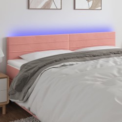 Tête de lit à LED Rose 160x5x78/88 cm Velours 619364619364
