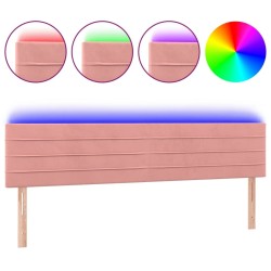 Tête de lit à LED Rose 160x5x78/88 cm Velours 619364619364