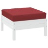 Coussin de palette rouge bordeaux tissu oxford 619365619365
