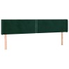 Tête de lit avec oreilles Vert foncé 203x16x78/88 cm Velours 619370619370