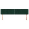Tête de lit avec oreilles Vert foncé 203x16x78/88 cm Velours 619370619370