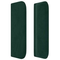 Tête de lit avec oreilles Vert foncé 203x16x78/88 cm Velours 619370619370