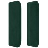 Tête de lit avec oreilles Vert foncé 203x16x78/88 cm Velours 619370619370
