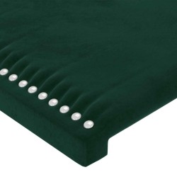 Tête de lit avec oreilles Vert foncé 203x16x78/88 cm Velours 619370619370