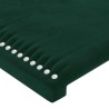 Tête de lit avec oreilles Vert foncé 203x16x78/88 cm Velours 619370619370