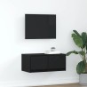 Meuble TV chêne noir 60x31x25,5 cm bois d'ingénierie 619372619372