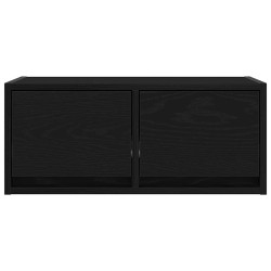 Meuble TV chêne noir 60x31x25,5 cm bois d'ingénierie 619372619372