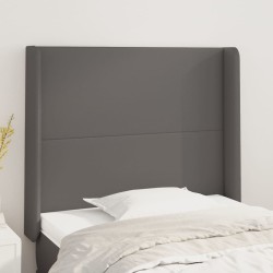 Tête de lit avec oreilles Gris 103x16x118/128 cm Similicuir 619373619373