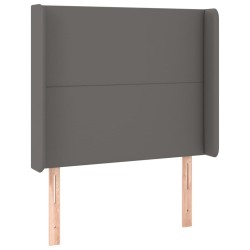 Tête de lit avec oreilles Gris 103x16x118/128 cm Similicuir 619373619373