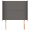 Tête de lit avec oreilles Gris 103x16x118/128 cm Similicuir 619373619373
