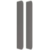 Tête de lit avec oreilles Gris 103x16x118/128 cm Similicuir 619373619373