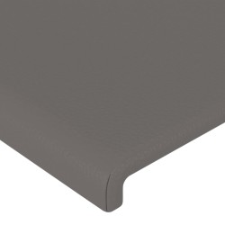 Tête de lit avec oreilles Gris 103x16x118/128 cm Similicuir 619373619373