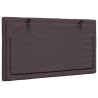 Coussin de tête de lit Hanko marron foncé 90 cm tissu 619374619374