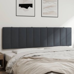 Coussin de tête de lit Hanko gris foncé 183 cm velours 619375619375