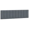 Coussin de tête de lit Hanko gris foncé 183 cm velours 619375619375