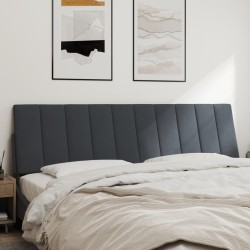 Coussin de tête de lit Hanko gris foncé 183 cm velours 619375619375