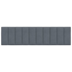 Coussin de tête de lit Hanko gris foncé 183 cm velours 619375619375