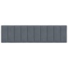 Coussin de tête de lit Hanko gris foncé 183 cm velours 619375619375