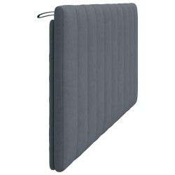 Coussin de tête de lit Hanko gris foncé 183 cm velours 619375619375