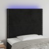 Tête de lit à LED Noir 90x5x118/128 cm Velours 619376619376