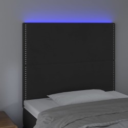 Tête de lit à LED Noir 90x5x118/128 cm Velours 619376619376