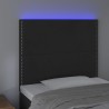Tête de lit à LED Noir 90x5x118/128 cm Velours 619376619376