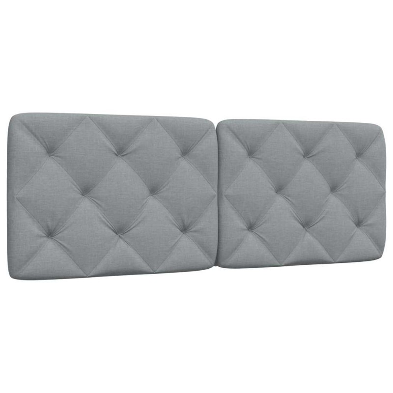 Coussin de tête de lit gris clair 120 cm tissu 619377619377