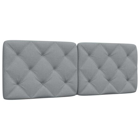 Coussin de tête de lit gris clair 120 cm tissu 619377619377