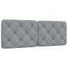 Coussin de tête de lit gris clair 120 cm tissu 619377619377