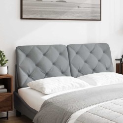 Coussin de tête de lit gris clair 120 cm tissu 619377619377
