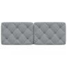 Coussin de tête de lit gris clair 120 cm tissu 619377619377