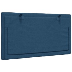 Coussin de tête de lit Hanko bleu 90 cm tissu 619380619380