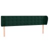 Tête de lit avec oreilles Vert foncé 163x23x78/88 cm Velours 619382619382