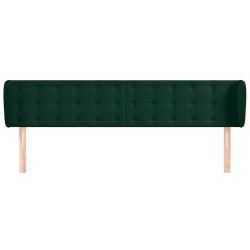 Tête de lit avec oreilles Vert foncé 163x23x78/88 cm Velours 619382619382