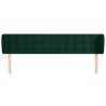 Tête de lit avec oreilles Vert foncé 163x23x78/88 cm Velours 619382619382