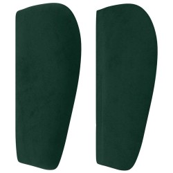 Tête de lit avec oreilles Vert foncé 163x23x78/88 cm Velours 619382619382