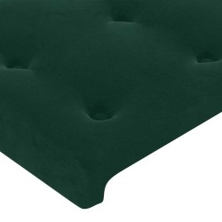 Tête de lit avec oreilles Vert foncé 163x23x78/88 cm Velours 619382619382