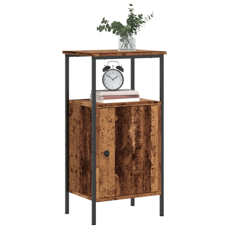 Table de chevet vieux bois 41x31x80 cm bois d’ingénierie 619384619384