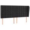Tête de lit avec oreilles Noir 203x23x118/128 cm Velours 619385619385