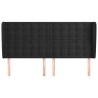 Tête de lit avec oreilles Noir 203x23x118/128 cm Velours 619385619385