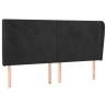 Tête de lit avec oreilles Noir 203x23x118/128 cm Velours 619388619388