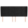 Tête de lit avec oreilles Noir 203x23x118/128 cm Velours 619389619389