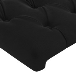 Tête de lit avec oreilles Noir 203x23x118/128 cm Velours 619389619389