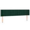 Tête de lit avec oreilles Vert foncé 163x16x78/88 cm Velours 619393619393