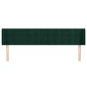 Tête de lit avec oreilles Vert foncé 163x16x78/88 cm Velours 619393619393