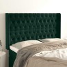Tête de lit avec oreilles Vert foncé 163x16x118/128 cm Velours 619394619394