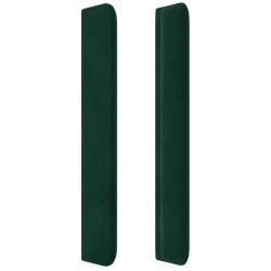 Tête de lit avec oreilles Vert foncé 163x16x118/128 cm Velours 619394619394